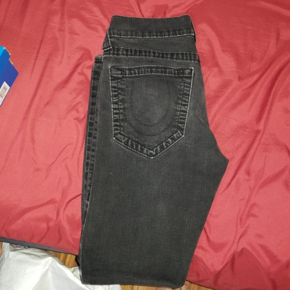 True religion black slim jeans